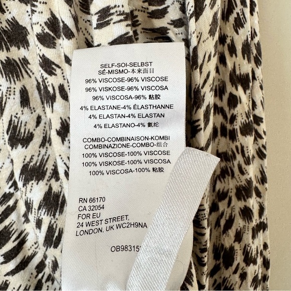 Anthropologie-Cascias Leopard Print Off Shoulder Top (Size:Large) - Picture 8 of 9